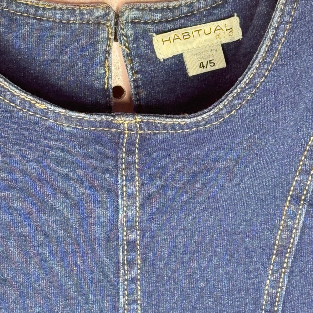 Habitual Denim Dress. Size 4/5t. Excellent Condition. Purchased at Nordstrom - Picture 4 of 7